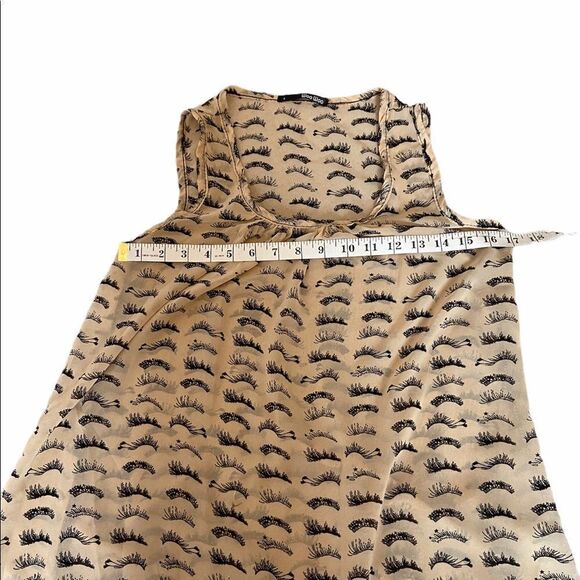 Nude Eyelash Print Light Weight Tank Dress 8 - Picture 9 of 9